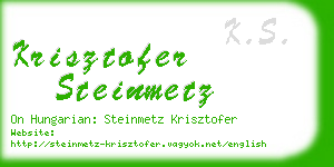 krisztofer steinmetz business card